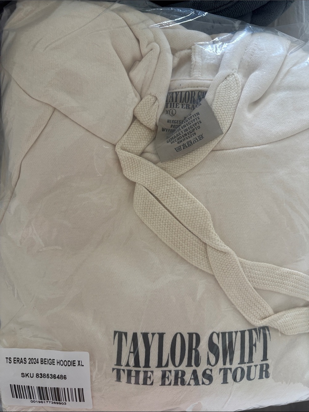 Taylor Swift Beige Crewneck Sweater with 'The Eras Tour' Print